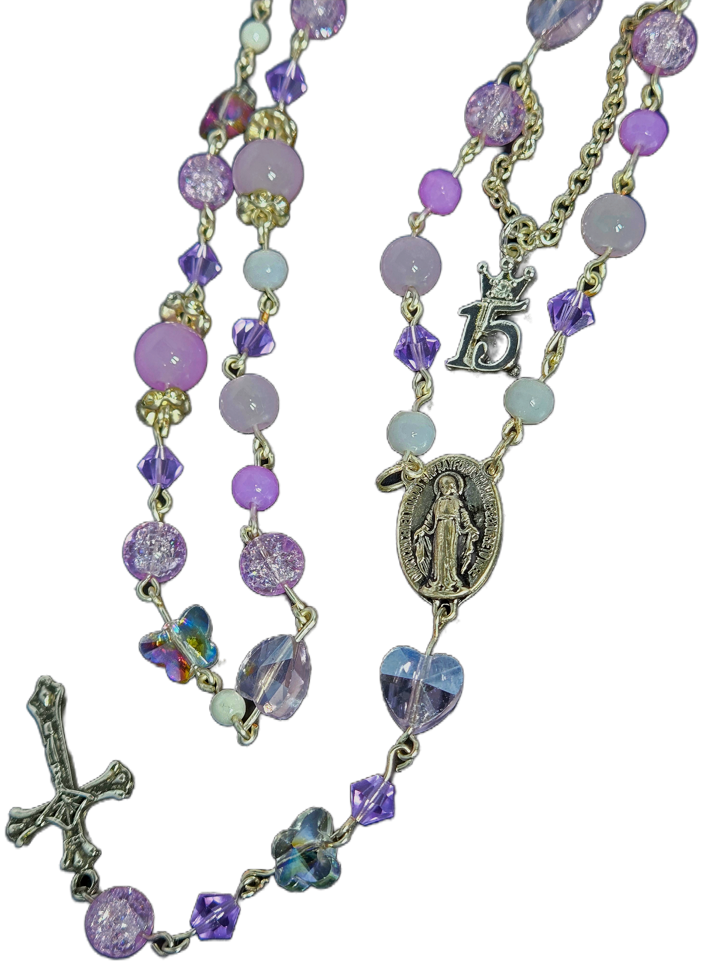 Purple Quinceanera Rosary