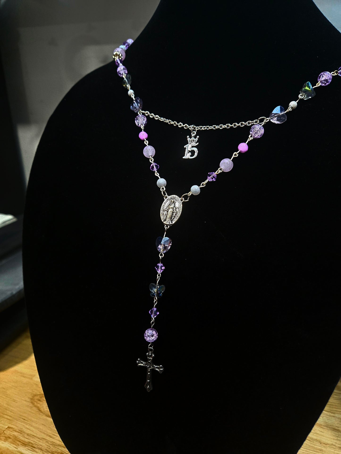 Purple Quinceanera Rosary