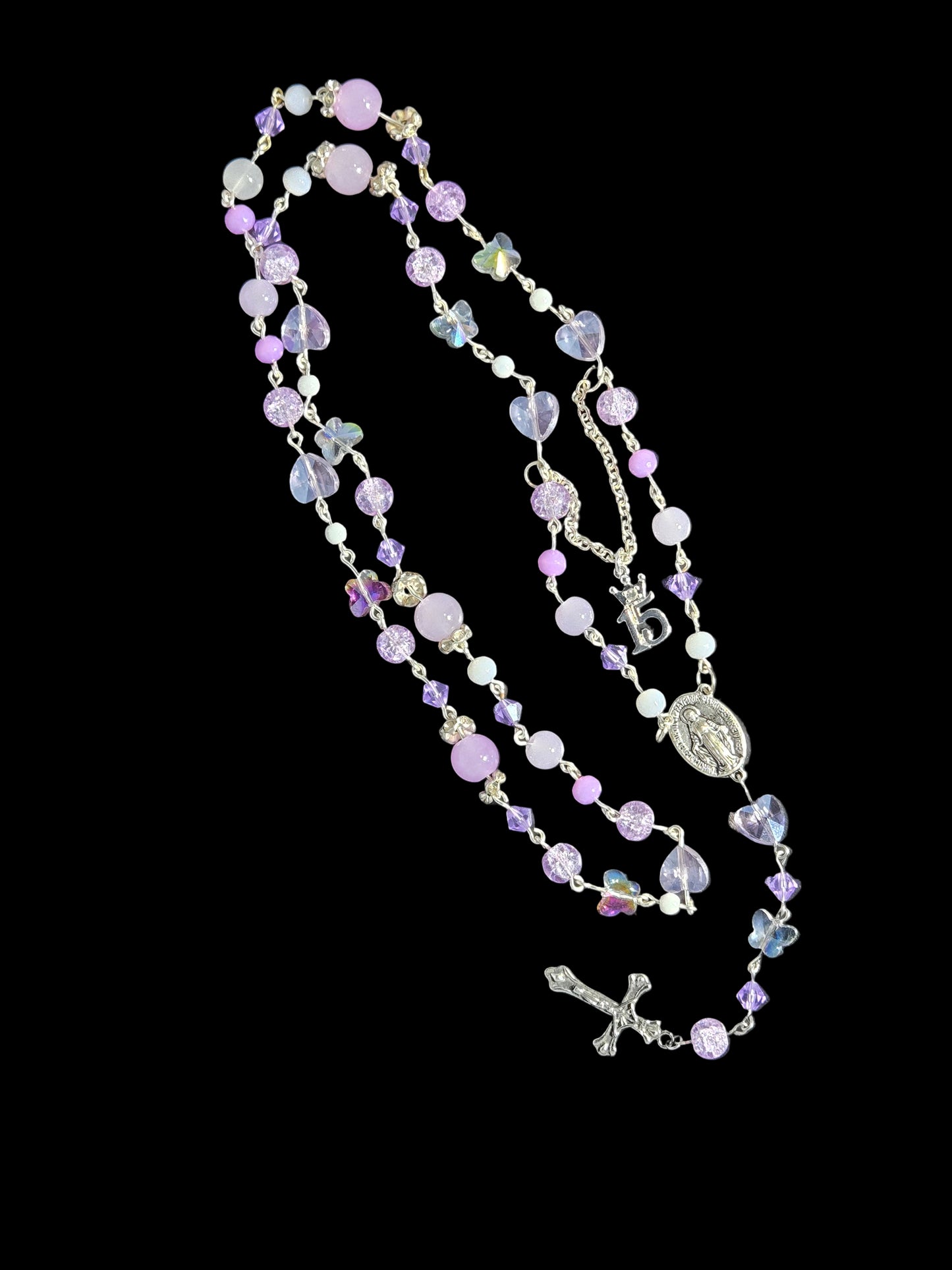 Purple Quinceanera Rosary