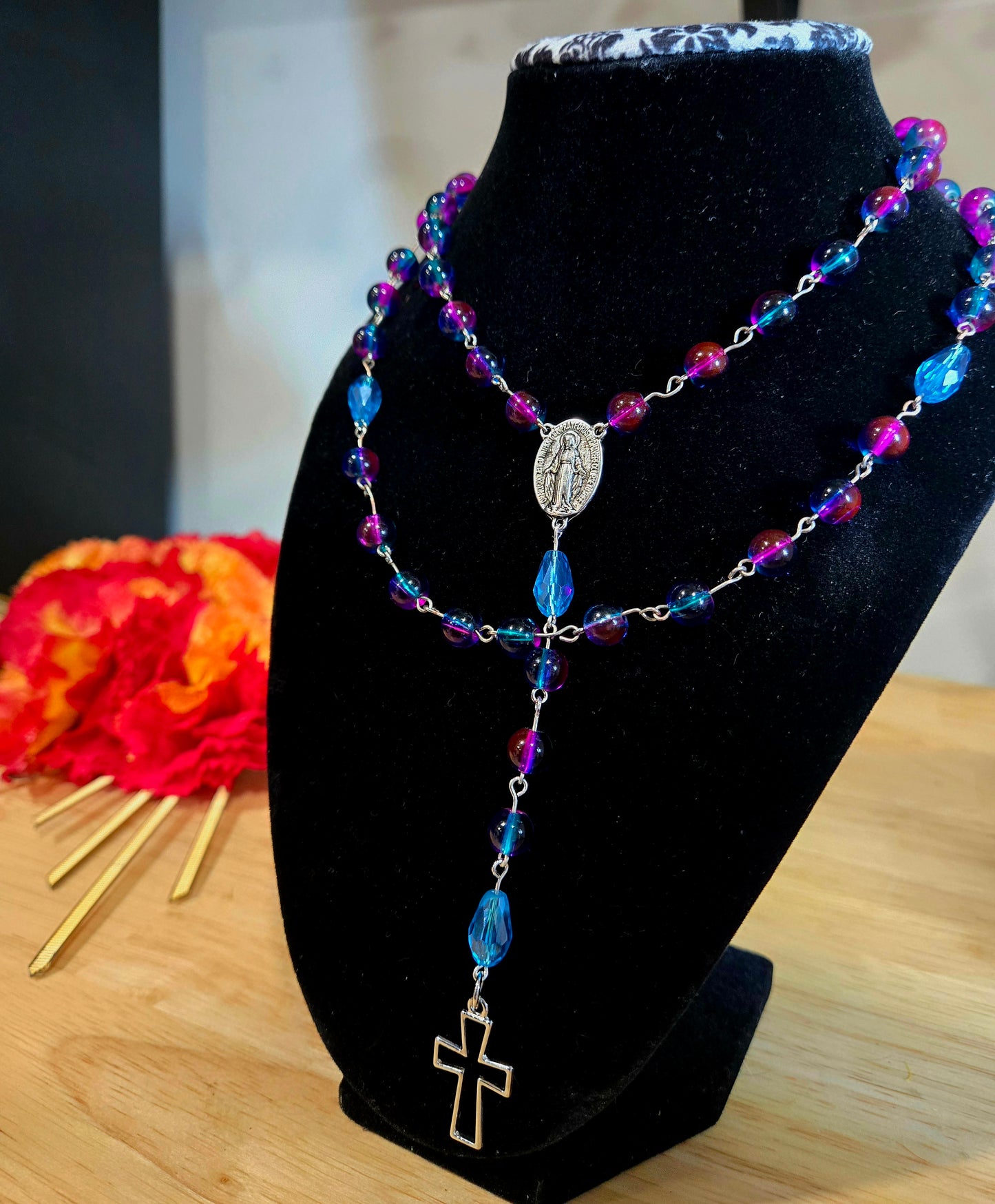 Blue and Purple Rosary