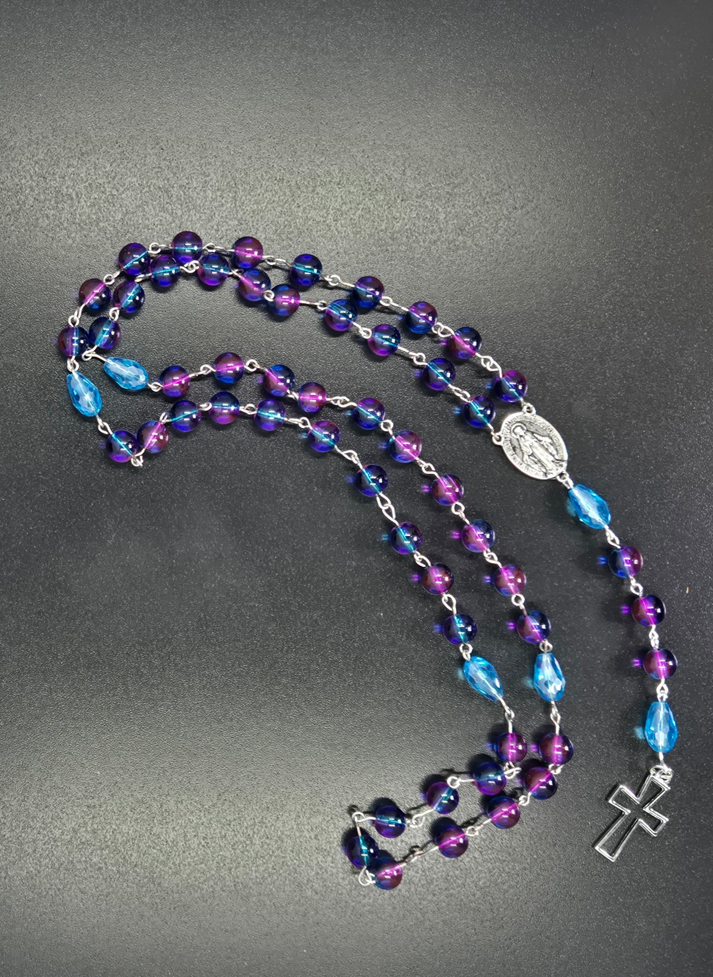 Blue and Purple Rosary