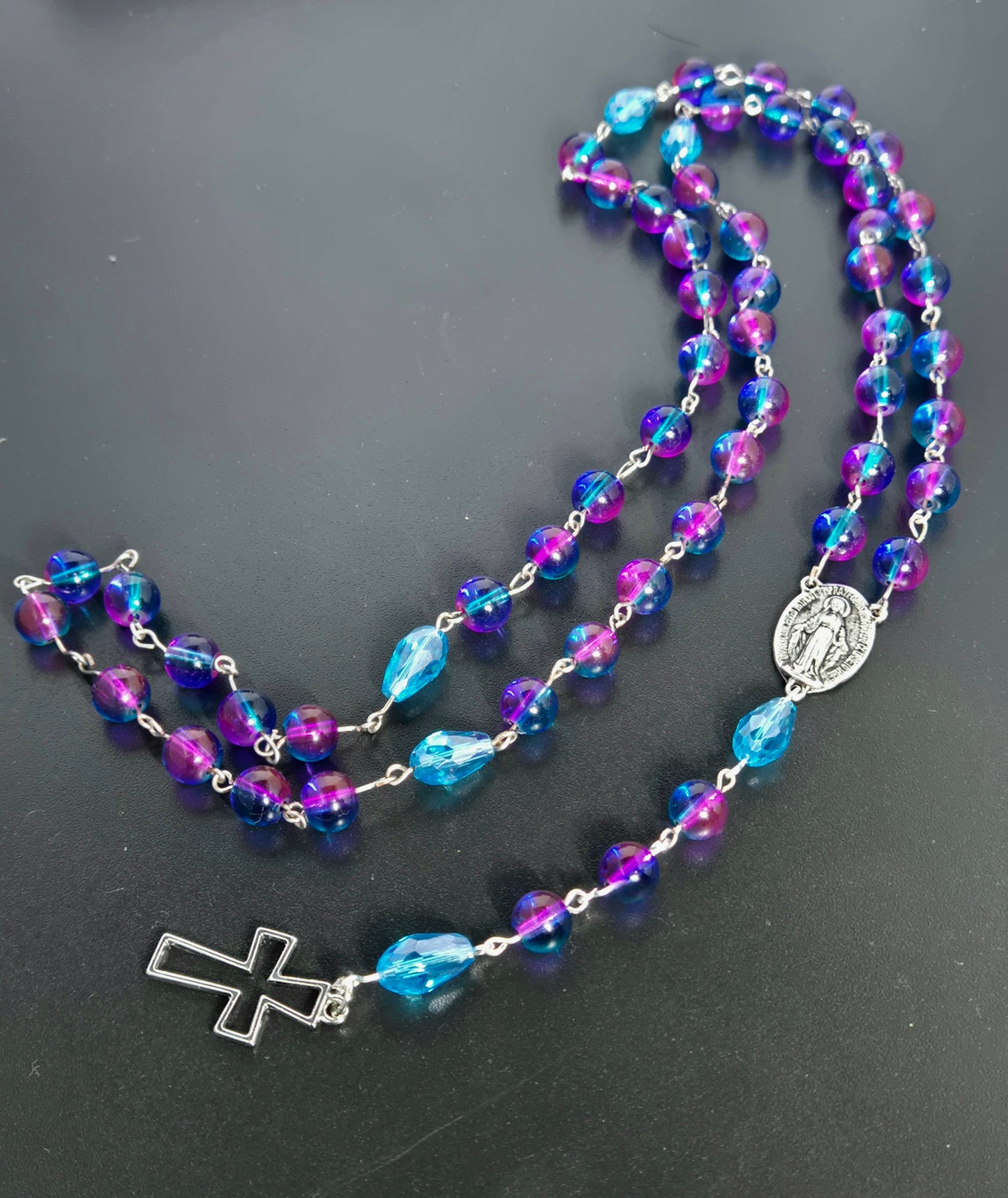 Blue and Purple Rosary