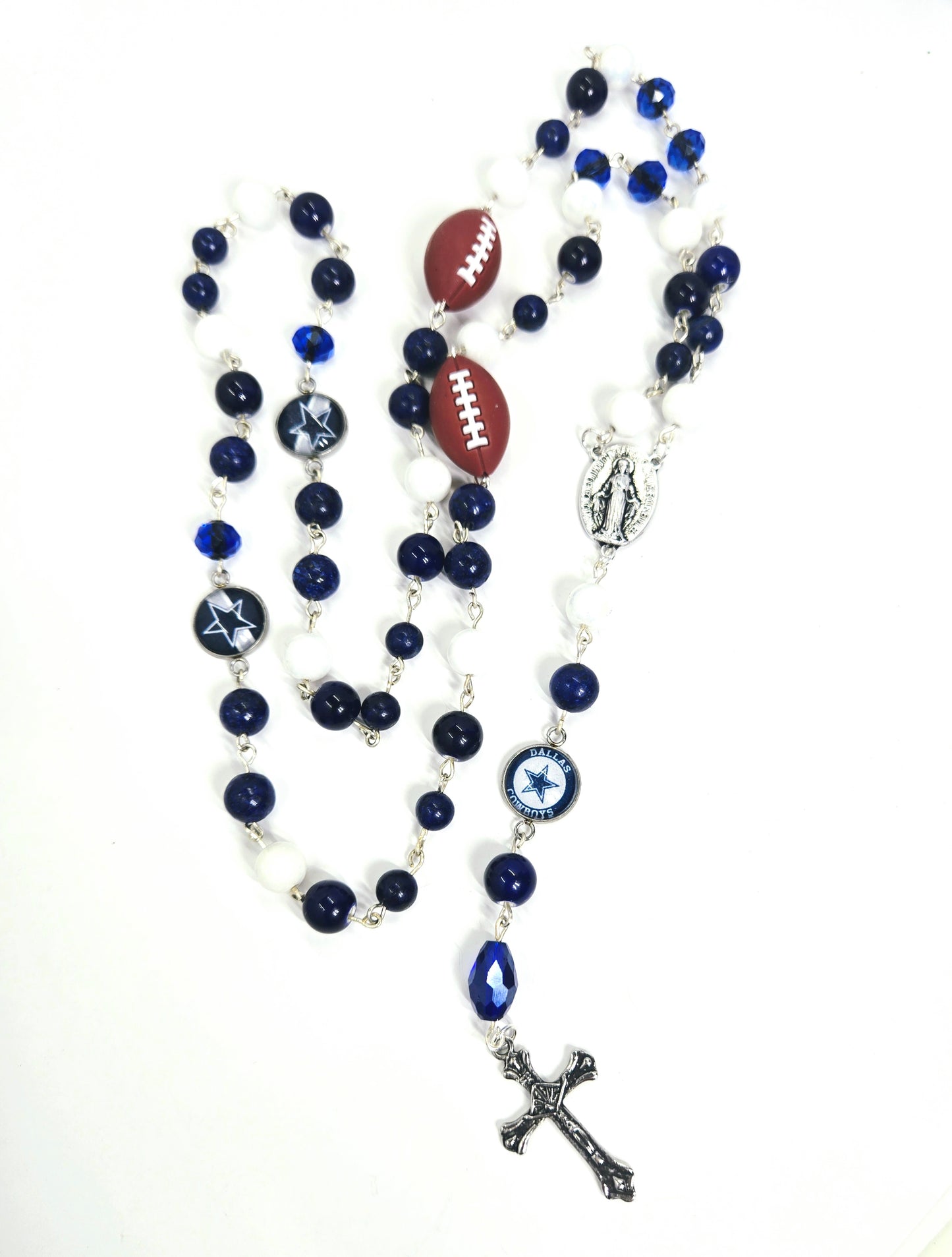 Dallas Cowboys Inspired Football Rosary