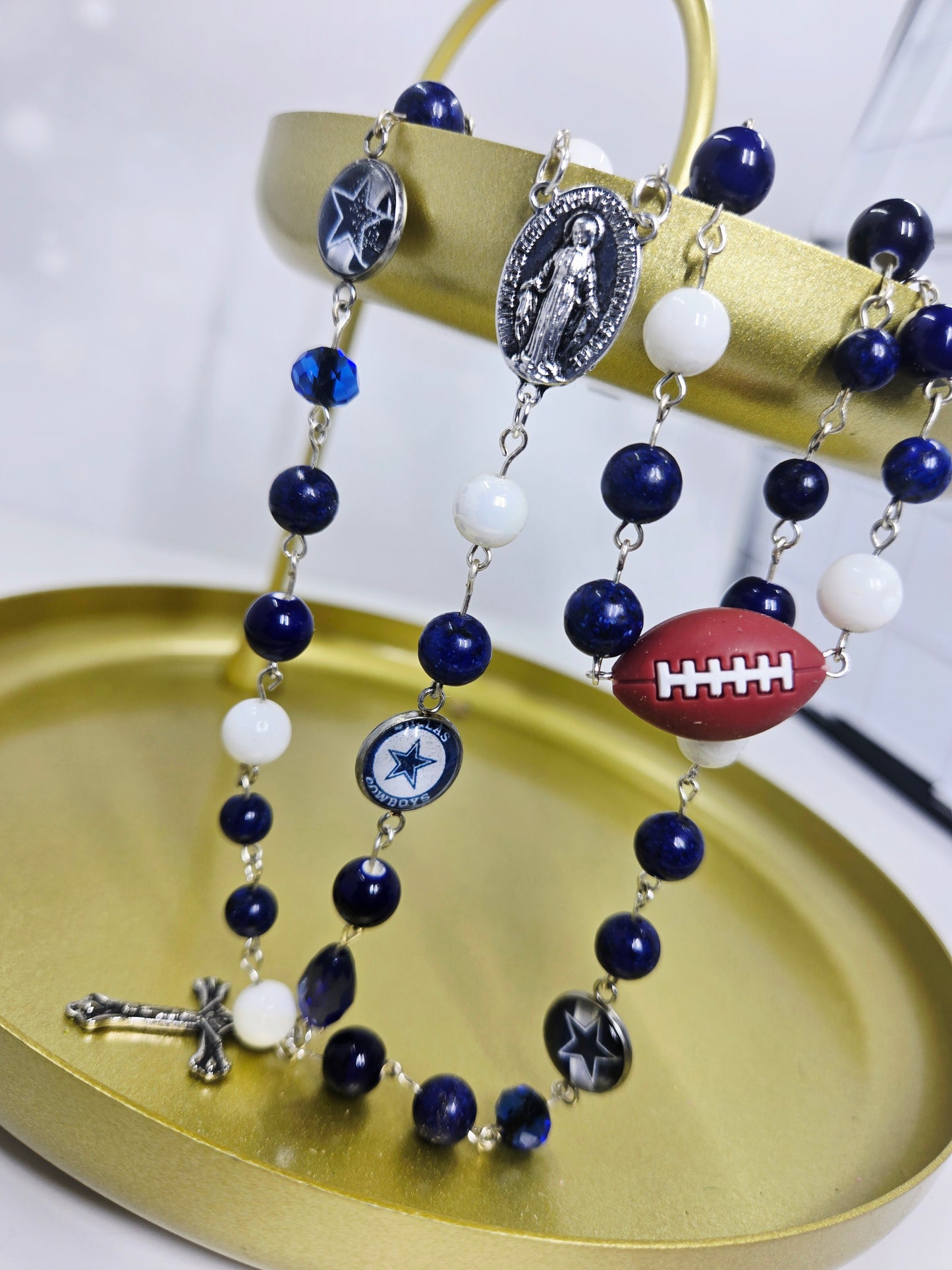 Dallas Cowboys Inspired Football Rosary