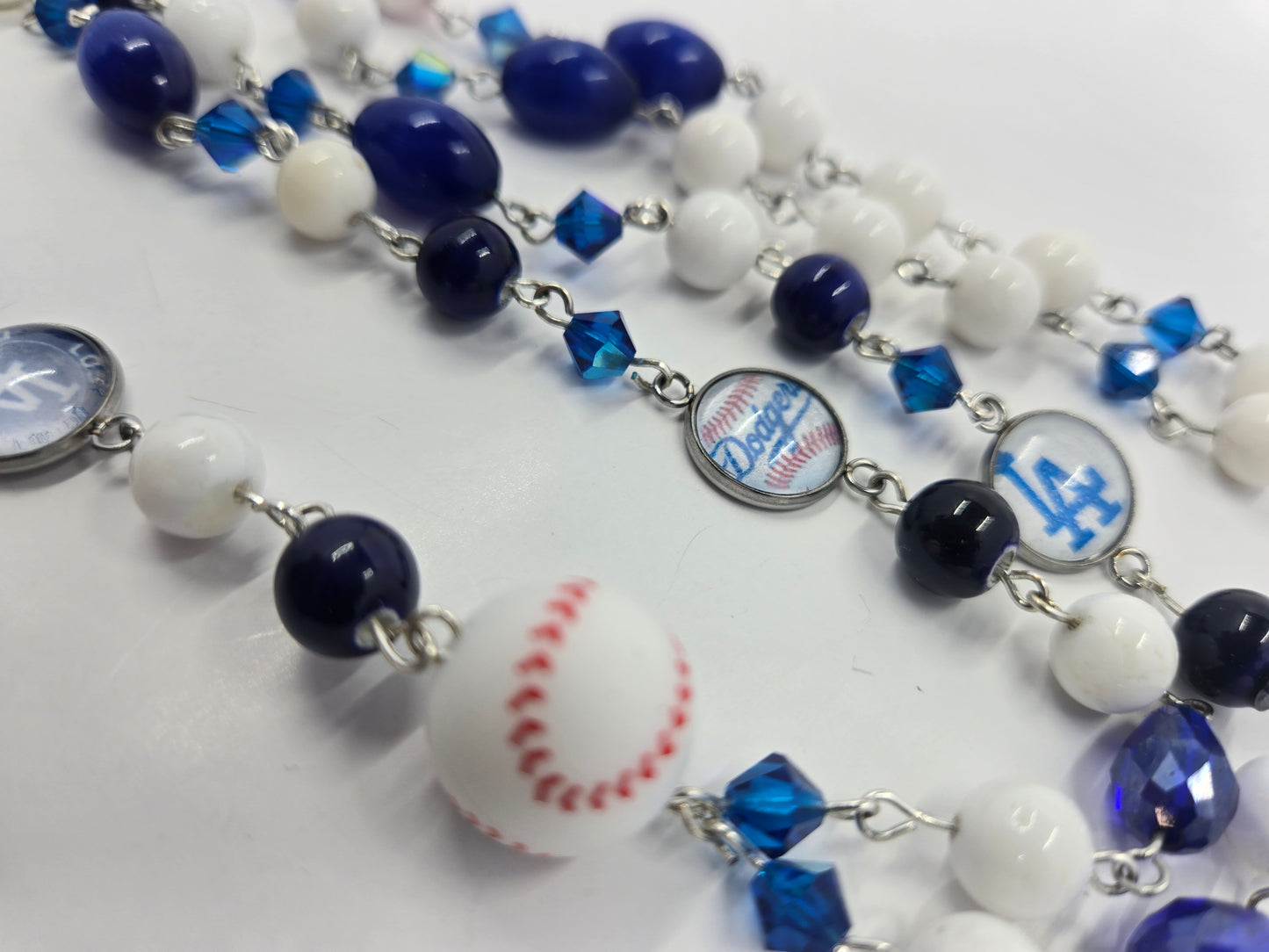 Los Angeles Baseball Rosary Sports Themed Royal Blue & White